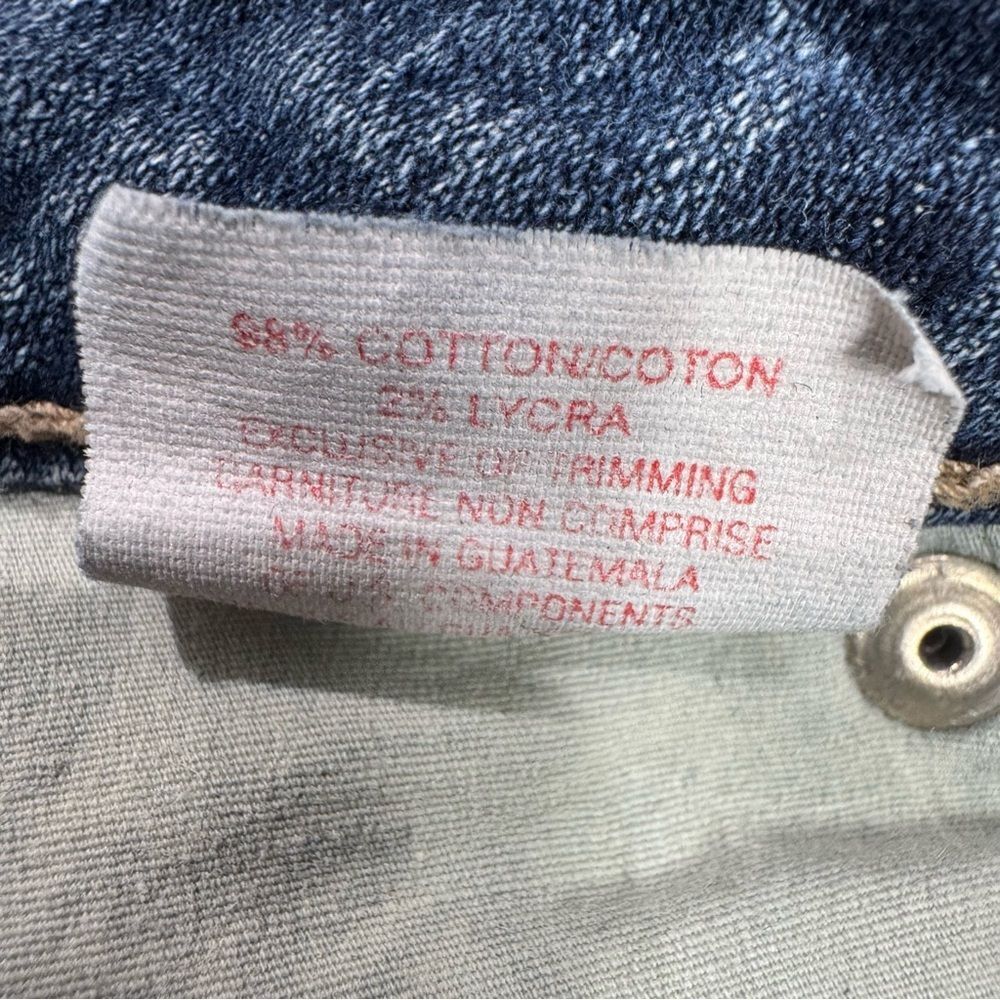 Silver Jeans Dark Wash Blue Cotton Denim Flare Leg Jeans Distressed size 31/33 - Picture 3 of 14